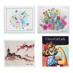 12-PK Eco-Friendly Swedish Dishcloths For Kitchen - Paper Towel Alternative